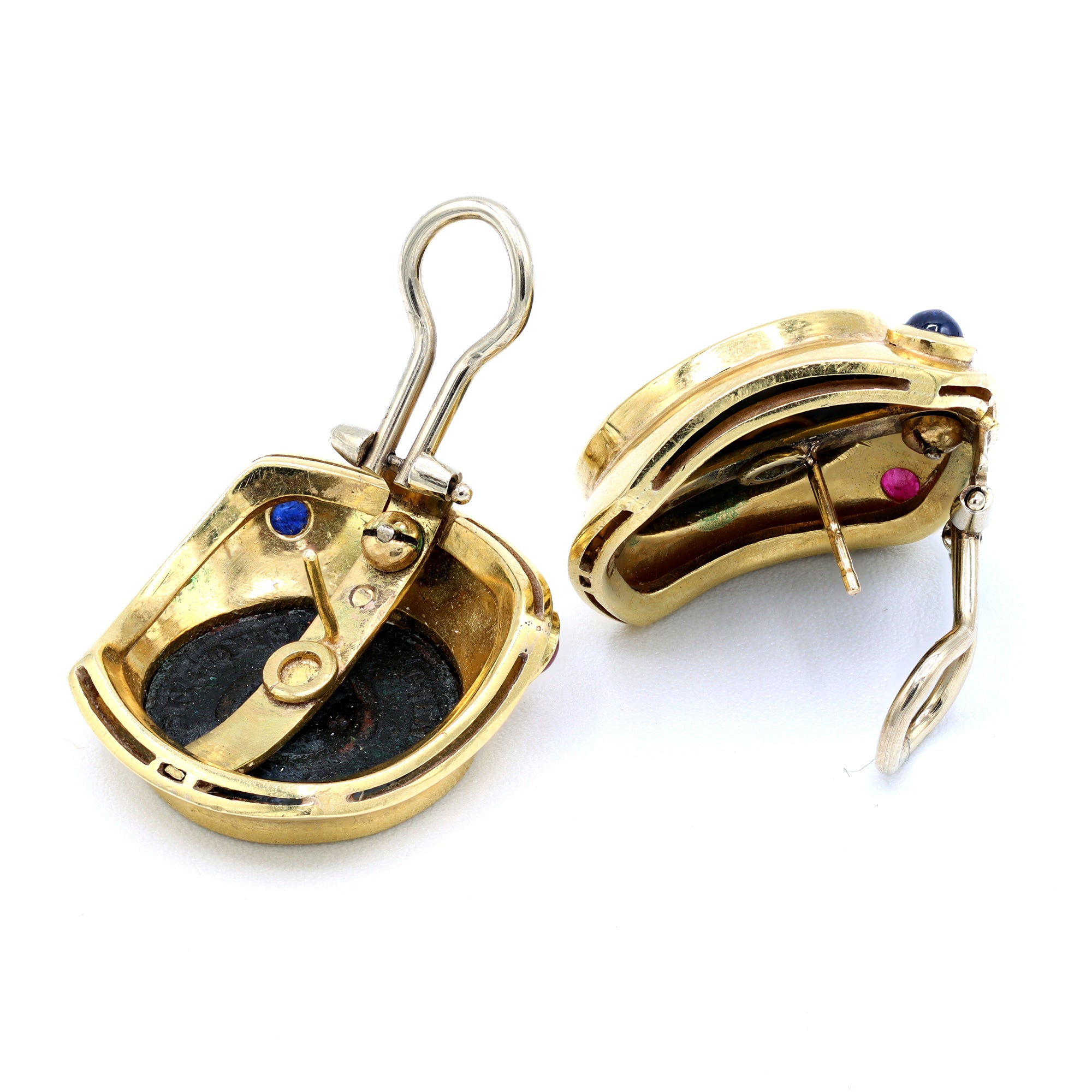 Crystal Pave Baguette Hoop Clip Earrings Gold | Anne Klein